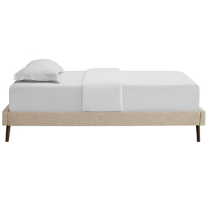 ModwayModway Loryn Twin Fabric Bed Frame with Round Splayed Legs MOD-5887 MOD-5887-BEI- BetterPatio.com