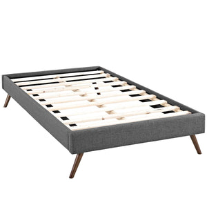 ModwayModway Loryn Twin Fabric Bed Frame with Round Splayed Legs MOD-5887 MOD-5887-GRY- BetterPatio.com