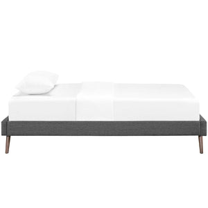 ModwayModway Loryn Twin Fabric Bed Frame with Round Splayed Legs MOD-5887 MOD-5887-GRY- BetterPatio.com