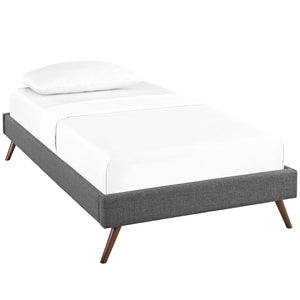 ModwayModway Loryn Twin Fabric Bed Frame with Round Splayed Legs MOD-5887 MOD-5887-GRY- BetterPatio.com