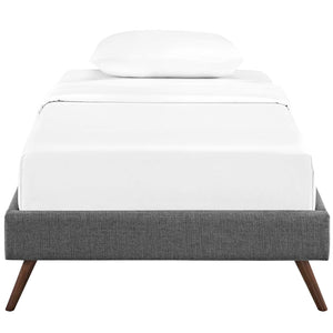 ModwayModway Loryn Twin Fabric Bed Frame with Round Splayed Legs MOD-5887 MOD-5887-GRY- BetterPatio.com