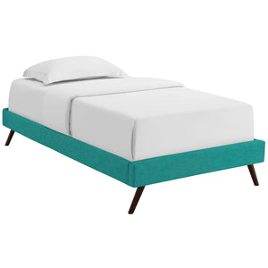 ModwayModway Loryn Twin Fabric Bed Frame with Round Splayed Legs MOD-5887 MOD-5887-TEA- BetterPatio.com