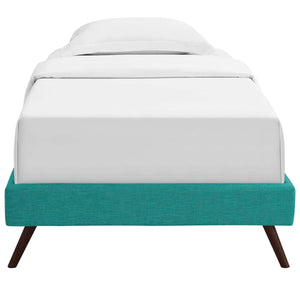 ModwayModway Loryn Twin Fabric Bed Frame with Round Splayed Legs MOD-5887 MOD-5887-TEA- BetterPatio.com