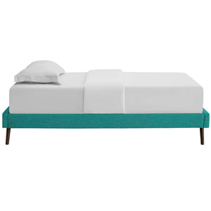 ModwayModway Loryn Twin Fabric Bed Frame with Round Splayed Legs MOD-5887 MOD-5887-TEA- BetterPatio.com