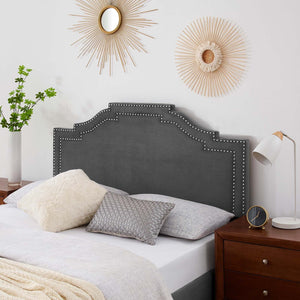 ModwayModway Lucia Twin Performance Velvet Headboard MOD-6311 MOD-6311-CHA- BetterPatio.com