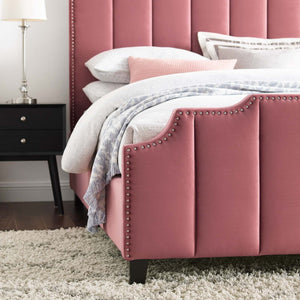 ModwayModway Lucille Queen Performance Velvet Platform Bed MOD-6281 MOD-6281-DUS- BetterPatio.com