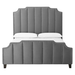 ModwayModway Lucille Queen Performance Velvet Platform Bed MOD-6281 MOD-6281-GRY- BetterPatio.com