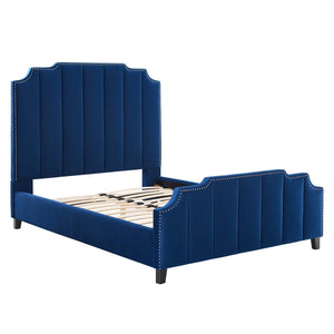 ModwayModway Lucille Queen Performance Velvet Platform Bed MOD-6281 MOD-6281-NAV- BetterPatio.com