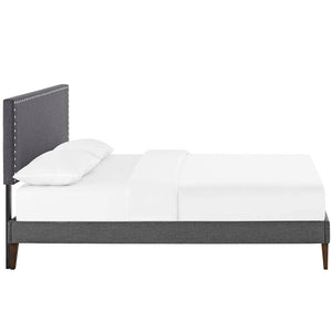 ModwayModway Macie Full Fabric Platform Bed with Squared Tapered Legs MOD-5969 MOD-5969-GRY- BetterPatio.com