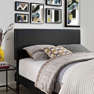 ModwayModway Macie Full Vinyl Platform Bed with Round Splayed Legs MOD-5960 MOD-5960-BLK- BetterPatio.com