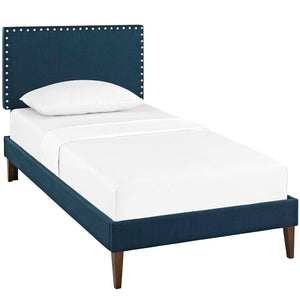 ModwayModway Macie Twin Fabric Platform Bed with Squared Tapered Legs MOD-5967 MOD-5967-AZU- BetterPatio.com