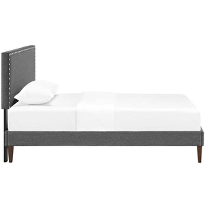 ModwayModway Macie Twin Fabric Platform Bed with Squared Tapered Legs MOD-5967 MOD-5967-GRY- BetterPatio.com