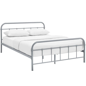 ModwayModway Maisie Queen Stainless Steel Bed Frame MOD-5533 MOD-5533-GRY-SET- BetterPatio.com