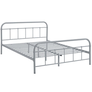 ModwayModway Maisie Queen Stainless Steel Bed Frame MOD-5533 MOD-5533-GRY-SET- BetterPatio.com