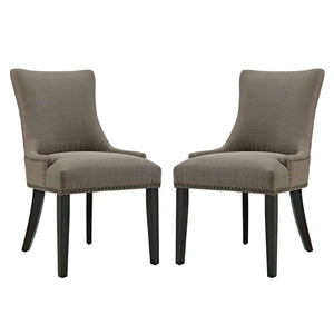 ModwayModway mar Dining Side Chair Fabric Set of 2 EEI-2746 EEI-2746-GRA-SET- BetterPatio.com