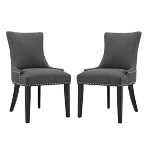 ModwayModway mar Dining Side Chair Fabric Set of 2 EEI-2746 EEI-2746-GRY-SET- BetterPatio.com