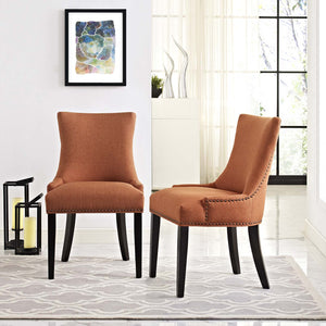 ModwayModway mar Dining Side Chair Fabric Set of 2 EEI-2746 EEI-2746-ORA-SET- BetterPatio.com