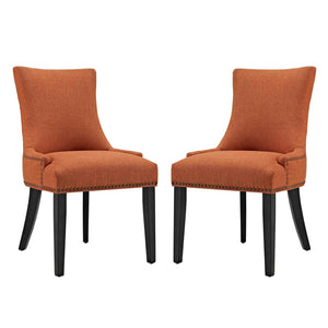 ModwayModway mar Dining Side Chair Fabric Set of 2 EEI-2746 EEI-2746-ORA-SET- BetterPatio.com