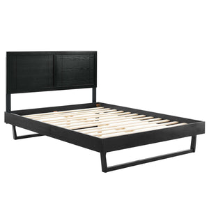 ModwayModway Marlee Full Wood Platform Bed With Angular Frame MOD-6625 MOD-6625-BLK- BetterPatio.com