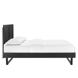 ModwayModway Marlee Full Wood Platform Bed With Angular Frame MOD-6625 MOD-6625-BLK- BetterPatio.com