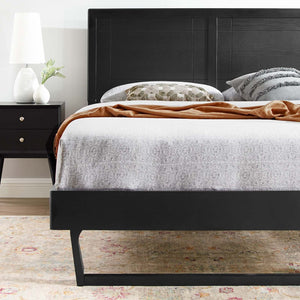 ModwayModway Marlee Full Wood Platform Bed With Angular Frame MOD-6625 MOD-6625-BLK- BetterPatio.com