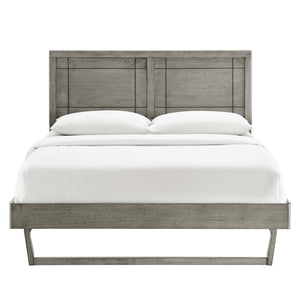 ModwayModway Marlee Full Wood Platform Bed With Angular Frame MOD-6625 MOD-6625-GRY- BetterPatio.com