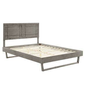 ModwayModway Marlee Full Wood Platform Bed With Angular Frame MOD-6625 MOD-6625-GRY- BetterPatio.com