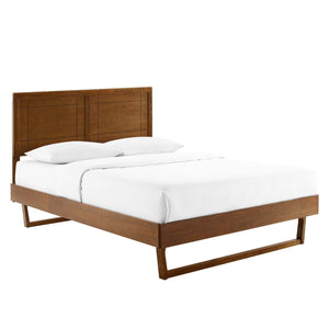 ModwayModway Marlee Full Wood Platform Bed With Angular Frame MOD-6625 MOD-6625-WAL- BetterPatio.com