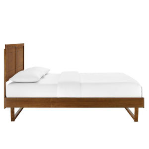 ModwayModway Marlee Full Wood Platform Bed With Angular Frame MOD-6625 MOD-6625-WAL- BetterPatio.com