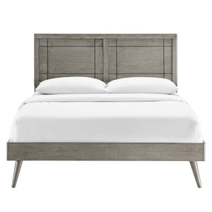 ModwayModway Marlee Full Wood Platform Bed With Splayed Legs MOD-6628 MOD-6628-GRY- BetterPatio.com