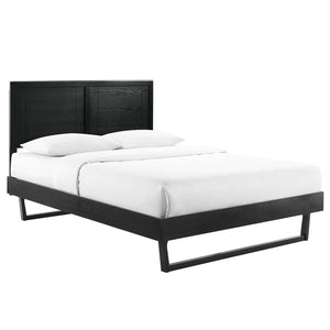 ModwayModway Marlee King Wood Platform Bed With Angular Frame MOD-6626 MOD-6626-BLK- BetterPatio.com