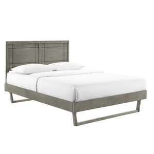 ModwayModway Marlee King Wood Platform Bed With Angular Frame MOD-6626 MOD-6626-GRY- BetterPatio.com