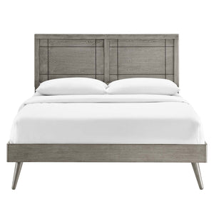 ModwayModway Marlee King Wood Platform Bed With Splayed Legs MOD-6629 MOD-6629-GRY- BetterPatio.com