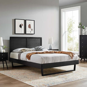 ModwayModway Marlee Queen Wood Platform Bed With Angular Frame MOD-6381 MOD-6381-BLK- BetterPatio.com