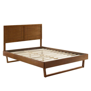 ModwayModway Marlee Queen Wood Platform Bed With Angular Frame MOD-6381 MOD-6381-WAL- BetterPatio.com