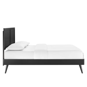 ModwayModway Marlee Twin Wood Platform Bed With Splayed Legs MOD-6630 MOD-6630-BLK- BetterPatio.com