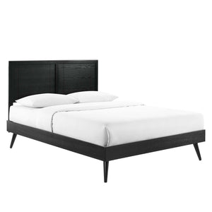 ModwayModway Marlee Twin Wood Platform Bed With Splayed Legs MOD-6630 MOD-6630-BLK- BetterPatio.com