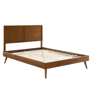 ModwayModway Marlee Twin Wood Platform Bed With Splayed Legs MOD-6630 MOD-6630-WAL- BetterPatio.com