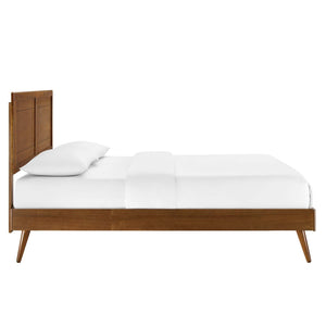 ModwayModway Marlee Twin Wood Platform Bed With Splayed Legs MOD-6630 MOD-6630-WAL- BetterPatio.com
