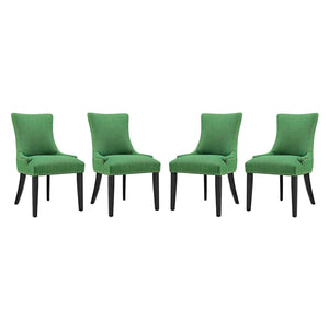 ModwayModway Marquis Dining Chair Fabric Set of 4 EEI-3497 EEI-3497-GRN- BetterPatio.com