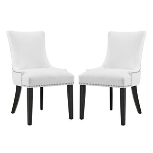 ModwayModway Marquis Dining Chair Faux Leather Set of 2 EEI-3498 EEI-3498-WHI- BetterPatio.com