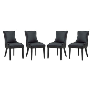 ModwayModway Marquis Dining Chair Faux Leather Set of 4 EEI-3499 EEI-3499-BLK- BetterPatio.com