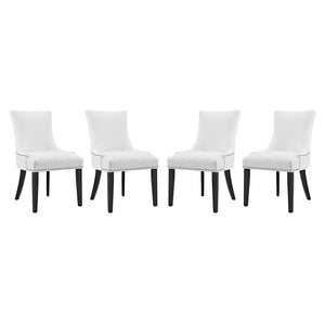 ModwayModway Marquis Dining Chair Faux Leather Set of 4 EEI-3499 EEI-3499-WHI- BetterPatio.com