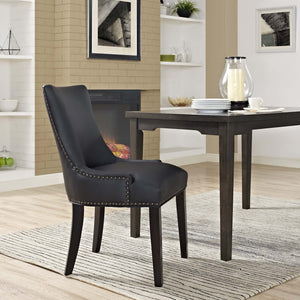 ModwayModway Marquis Faux Leather Dining Chair EEI-2228 EEI-2228-BLK- BetterPatio.com