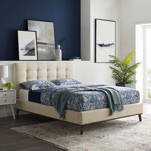 ModwayModway McKenzie Queen Biscuit Tufted Upholstered Fabric Platform Bed MOD-6005 MOD-6005-BEI- BetterPatio.com