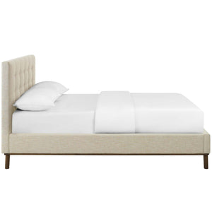 ModwayModway McKenzie Queen Biscuit Tufted Upholstered Fabric Platform Bed MOD-6005 MOD-6005-BEI- BetterPatio.com