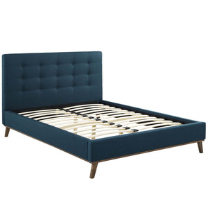 ModwayModway McKenzie Queen Biscuit Tufted Upholstered Fabric Platform Bed MOD-6005 MOD-6005-BLU- BetterPatio.com