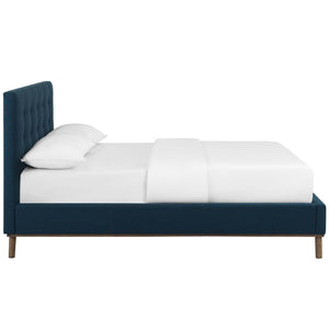 ModwayModway McKenzie Queen Biscuit Tufted Upholstered Fabric Platform Bed MOD-6005 MOD-6005-BLU- BetterPatio.com