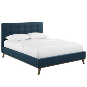 ModwayModway McKenzie Queen Biscuit Tufted Upholstered Fabric Platform Bed MOD-6005 MOD-6005-BLU- BetterPatio.com