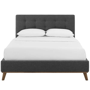 ModwayModway McKenzie Queen Biscuit Tufted Upholstered Fabric Platform Bed MOD-6005 MOD-6005-GRY- BetterPatio.com